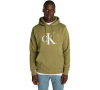 Calvin Klein Sweat à Capuche Homme Seasonal Monologo Regular en Coton, Vert (Gothic Olive), S