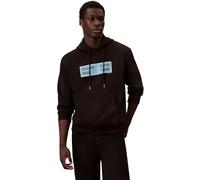 Calvin Klein Sweat à Capuche Homme Terry Box Graphic Regular Fit, Noir (Black), XL