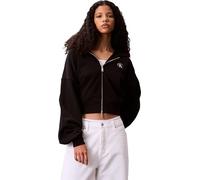 Calvin Klein Sweat d’Intérieur Femme French Terry Badge Logo en Coton, Noir (Black), L
