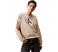 Calvin Klein Sweat d’Intérieur Femme Monologo French Terry avec Col Ras-du-Cou