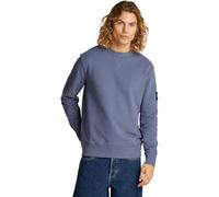 Calvin Klein Sweat d’Intérieur Homme Badge Crew Neck en Coton, Bleu (Grisaille), XXL