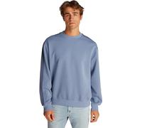 Calvin Klein Sweat d’Intérieur Homme Logo Tape Crew Neck Relaxed Fit, Bleu (Tempest), XS