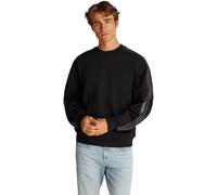 Calvin Klein Sweat d’Intérieur Homme Logo Tape Crew Neck Relaxed Fit, Noir (CK Black), M