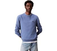 Calvin Klein Sweat d’Intérieur Homme Terry Badge avec Col Ras-du-Cou, Bleu (Dull Nile Blue), XL