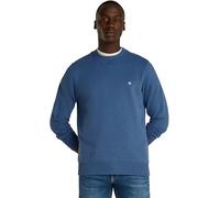 Calvin Klein Sweat Homme Badge Crew Neck Regular Fit, Bleu (Blue Coast), S