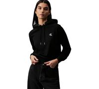 Calvin Klein Sweat-Shirt Femme CK Embroidery avec Capuche, Noir (CK Black), S