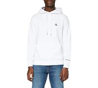 Calvin Klein Jeans Sweat Homme Ck Essential Avec Capuche, Blanc (Bright White), XS