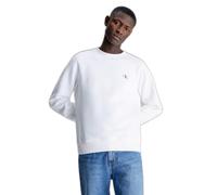 Calvin Klein Sweat-Shirt Homme CK Essential sans Capuche, Blanc (Bright White), XL