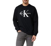 Calvin Klein Sweat-Shirt Homme Core Monologo sans Capuche, Noir (CK Black), XL