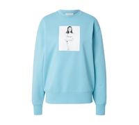 Calvin Klein Sweat-shirt 'KATE OBSESSION BOYFRIEND' bleu clair / blanc, Taille XS
