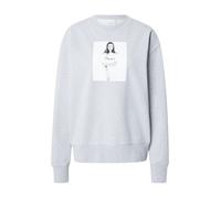 Calvin Klein Sweat-shirt 'KATE OBSESSION BOYFRIEND' gris chiné / noir / blanc, Taille XL
