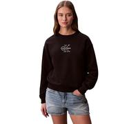 Calvin Klein Sweat-Shirt Ls CK Foil Crew LV047F838G pour Femme, Noir, XL