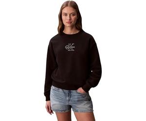 Calvin Klein Sweat-Shirt Ls CK Foil Crew LV047F838G pour Femme, Noir, XL