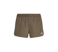 Calvin Klein Swimwear Shorts de bain 'Runner' kaki / blanc, Taille M