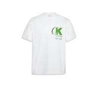 Calvin Klein T-Shirt '20S' vert / blanc, Taille S