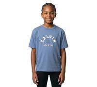 Calvin Klein Boys Varsity Graphic T-shirt Satin Blue Taille: 12 | T-Shirts Outlet | Unisex | Bleu