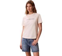 Calvin Klein T-Shirt Classique avec Logo A- Inst. SS Lv047C912G pour Femme, Blanc, XS