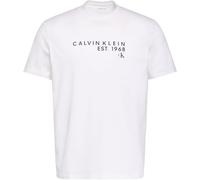 Calvin Klein T-Shirt Graphique pour Homme SS 30S EU en Gros LV04RF800G T-Shirts Graphiques, Blanc, M