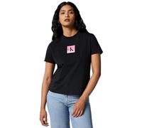 Calvin Klein T-Shirt Manches Courtes Femme Classic Fit Tee en Coton, Noir (Black), XS