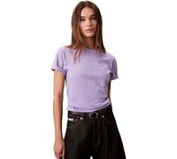 Calvin Klein T-Shirt Manches Courtes Femme Classic Tee Col Ras-du-Cou, Violet (Soft Lavender), M