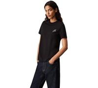 Calvin Klein T-Shirt Manches Courtes Femme Embroidered Regular Fit Tee Col Ras-du-Cou, Noir (Ck Black), M