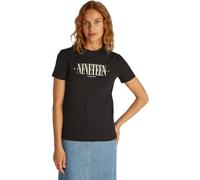 Calvin Klein T-Shirt Manches Courtes Femme Graphic Tee Regular Fit, Noir (CK Black), XL