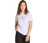 Calvin Klein T-Shirt Manches Courtes Femme Shadow Graphic Tee Regular Fit, Blanc (Brilliant White), S