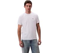 Calvin Klein T-Shirt Manches Courtes Homme Badge Jersey Classic Tee en Coton, Blanc (Bright White), L