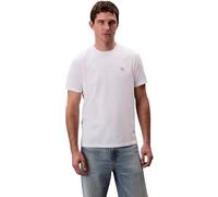 Calvin Klein T-Shirt Manches Courtes Homme Badge Jersey Classic Tee en Coton, Blanc (Bright White), M