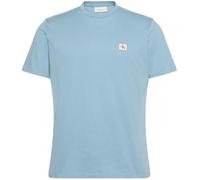Calvin Klein T-Shirt Manches Courtes Homme Badge Jersey Classic Tee en Coton, Bleu (Smoke Blue), L