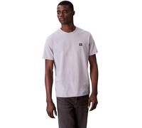 Calvin Klein Jeans T-shirt Homme Badge Jersey Classic coton manches courtes Gris clair/Noir XL