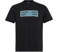Calvin Klein T-Shirt Manches Courtes Homme Box Graphic Tee Regular Fit, Noir (Black), L