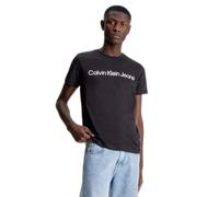 Calvin Klein T-Shirt Manches Courtes Homme Core Institutional Logo Slim Tee Col Ras-du-Cou, Noir (CK Black), XL