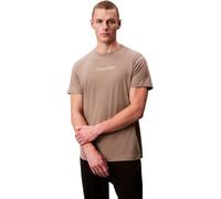 Calvin Klein T-Shirt Manches Courtes Homme Crew Neck Col Ras-du-Cou, Marron (Captivating Gray), S
