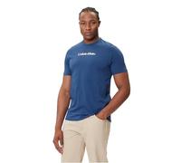 Calvin Klein T-Shirt Manches Courtes Homme Glitched Logo Classic Tee en Coton, Bleu (Blue Jean), M