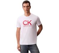 Calvin Klein T-Shirt Manches Courtes Homme Graphic Tee Col Ras-du-Cou, Blanc (Brilliant White), L