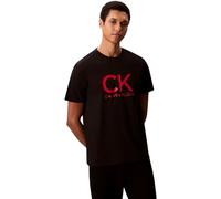 Calvin Klein T-Shirt Manches Courtes Homme Graphic Tee Col Ras-du-Cou, Noir (Black), S