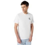 Calvin Klein T-Shirt Manches Courtes Homme Left Chest Logo Tee Slim Fit, Blanc (Bright White), M