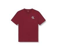 Calvin Klein T-Shirt Manches Courtes Homme Left Chest Logo Tee Slim Fit, Rouge (Renaissance Red), XS