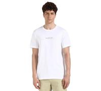 Calvin Klein T-Shirt Manches Courtes Homme Minimal Logo Tee Col Ras-du-Cou, Blanc (Bright White), XS