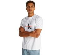 Calvin Klein T-Shirt Manches Courtes Homme Monologo Shift Tee en Coton, Blanc (Bright White), M