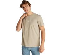 Calvin Klein T-Shirt Manches Courtes Homme Monologo Tee en Coton, Beige (Aluminum), XL