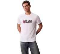 Calvin Klein T-shirt manches courtes Redbox Graphic Tee Lv04RD814G avec logo Blanc L Homme