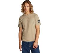 Calvin Klein T-Shirt Manches Courtes Homme Regular Tee avec Insigne, Beige (Tree House), XXL