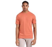 Calvin Klein T-Shirt Manches Courtes Homme Regular Tee avec Insigne, Orange (Aragon), M