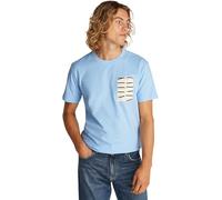 Calvin Klein T-Shirt Manches Courtes Homme Serif Box Graphic Tee en Coton, Bleu (Blue Bell), M