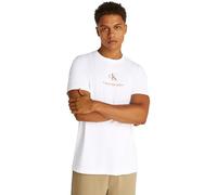 Calvin Klein T-Shirt Manches Courtes Homme Shadow Logo Tee Regular Fit, Blanc (Bright White), XS