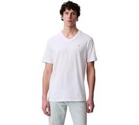 Calvin Klein T-shirt Smooth Solid Tee Homme, manches courtes, col en V, Blanc L