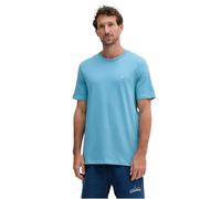Calvin Klein T-Shirt Manches Courtes Homme Smooth Solid Tee avec Col Ras-du-Cou, Bleu (Blue Steam), S