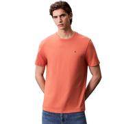 Calvin Klein T-Shirt Manches Courtes Homme Smooth Solid Tee avec Col Ras-du-Cou, Orange (Mecca Orange), L